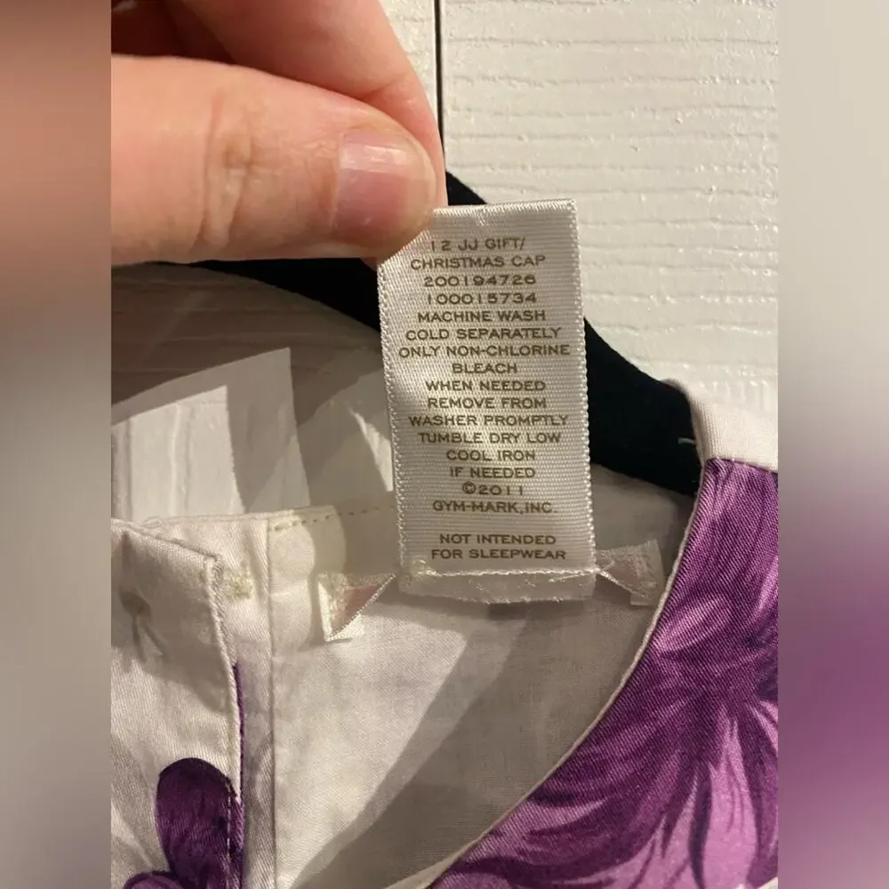 Janie and Jack Girls Size 3 Purple Floral Tulle Dress